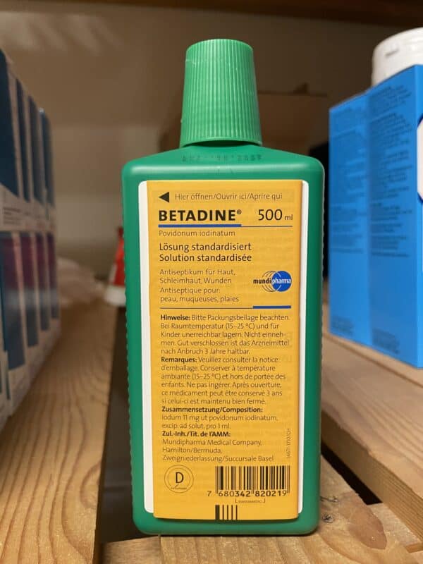 Betadine Lösung - zur schnellen Desinfektion / Reinigung von Wunden